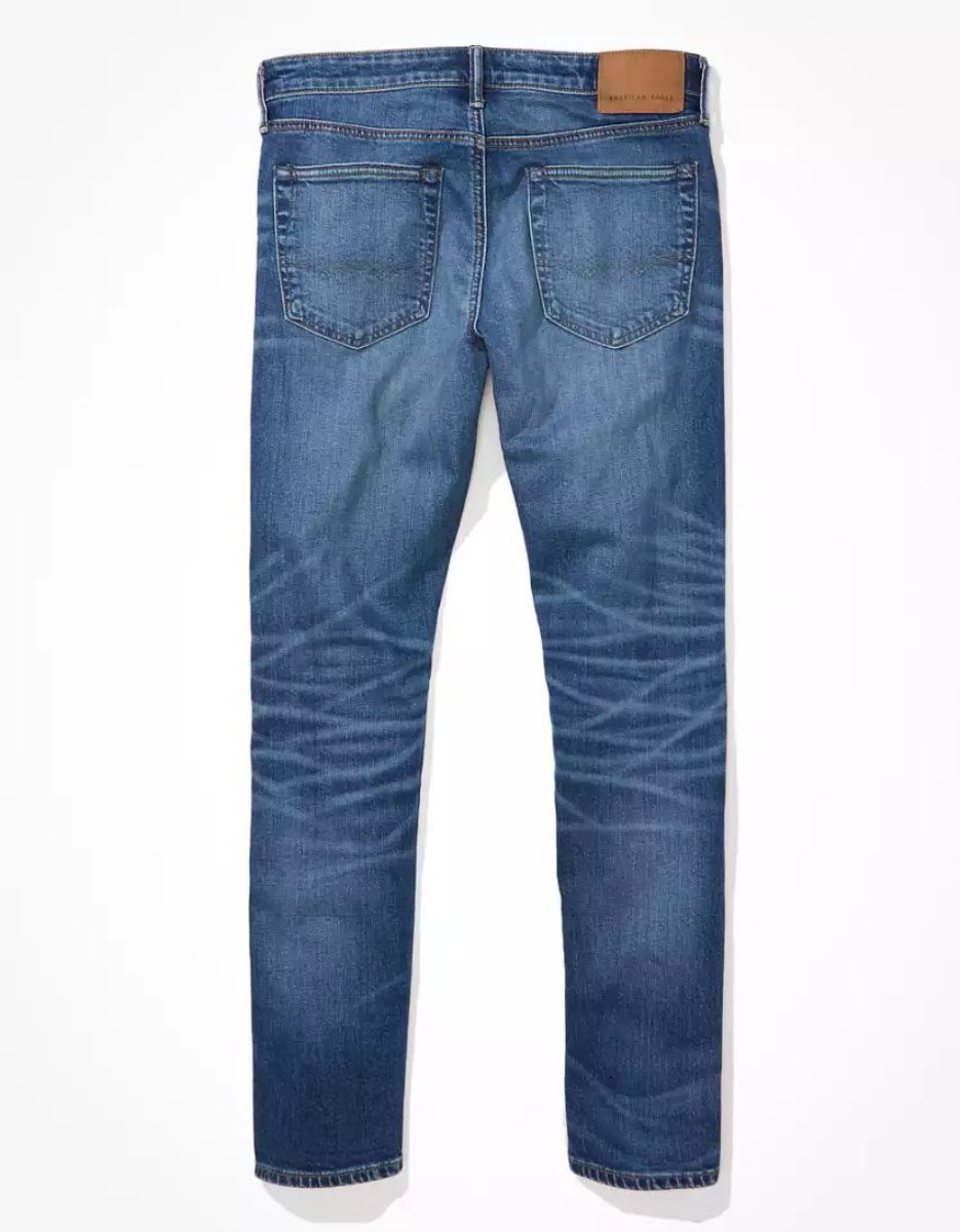 Jean American Eagle AE Flex Slim Droit Bleu Homme | JMM-57978695